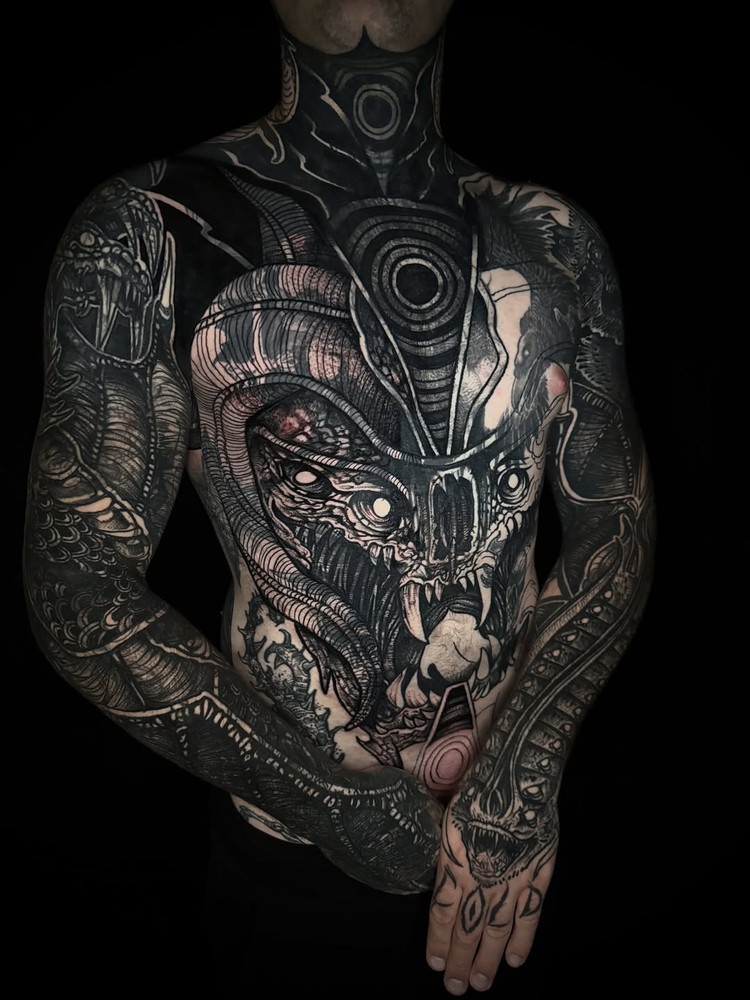 Tattoo by @jubsyking — blackwork, dark_realism