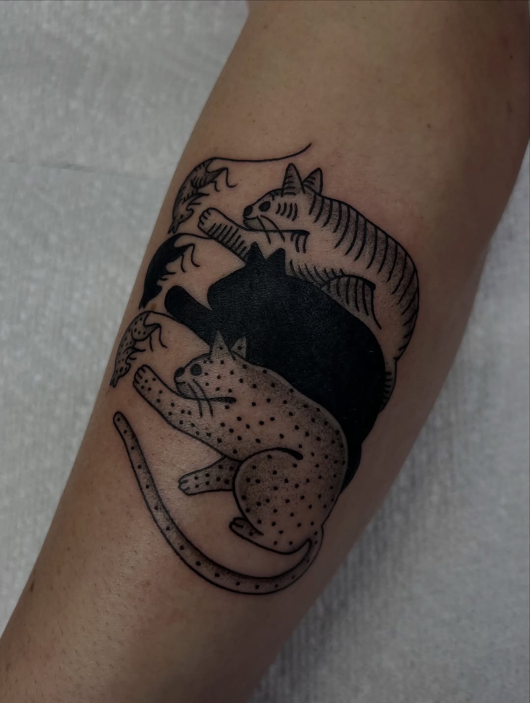 Tattoo by @onionrot — blackwork, dotwork