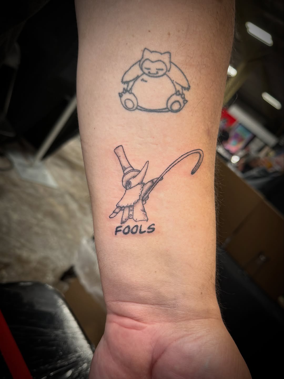 Tattoo by @shadowsteptattoo — anime, lettering_script