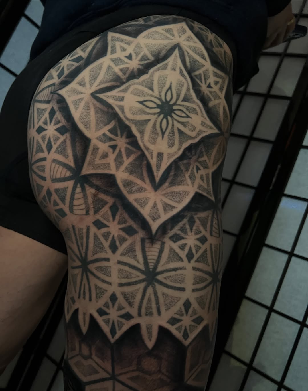 Tattoo by @frankendots — geometric, dotwork