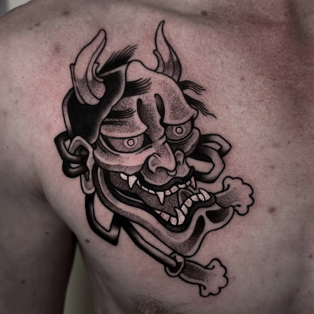 Tattoo by @jett_sonn โ japanese_irezumi, black_and_grey