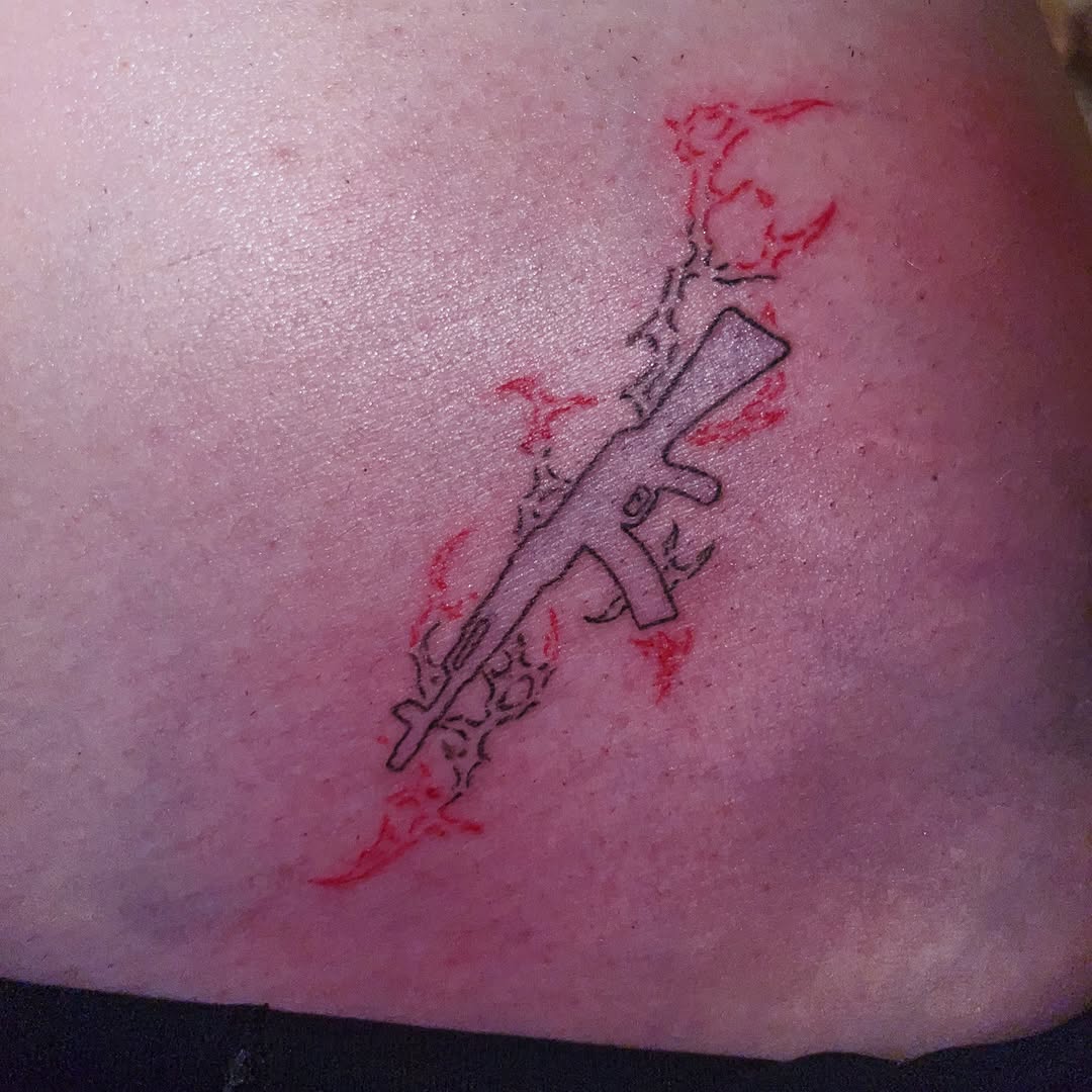 Tattoo by @marcisxo.ink β blackwork, trash_polka