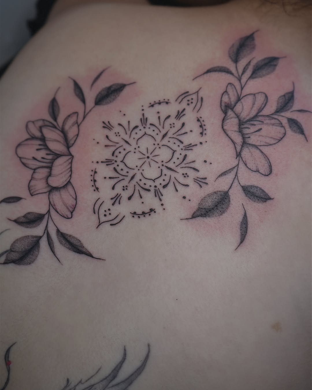 Tattoo by @burningrebelliontattoo — fine_line, dotwork