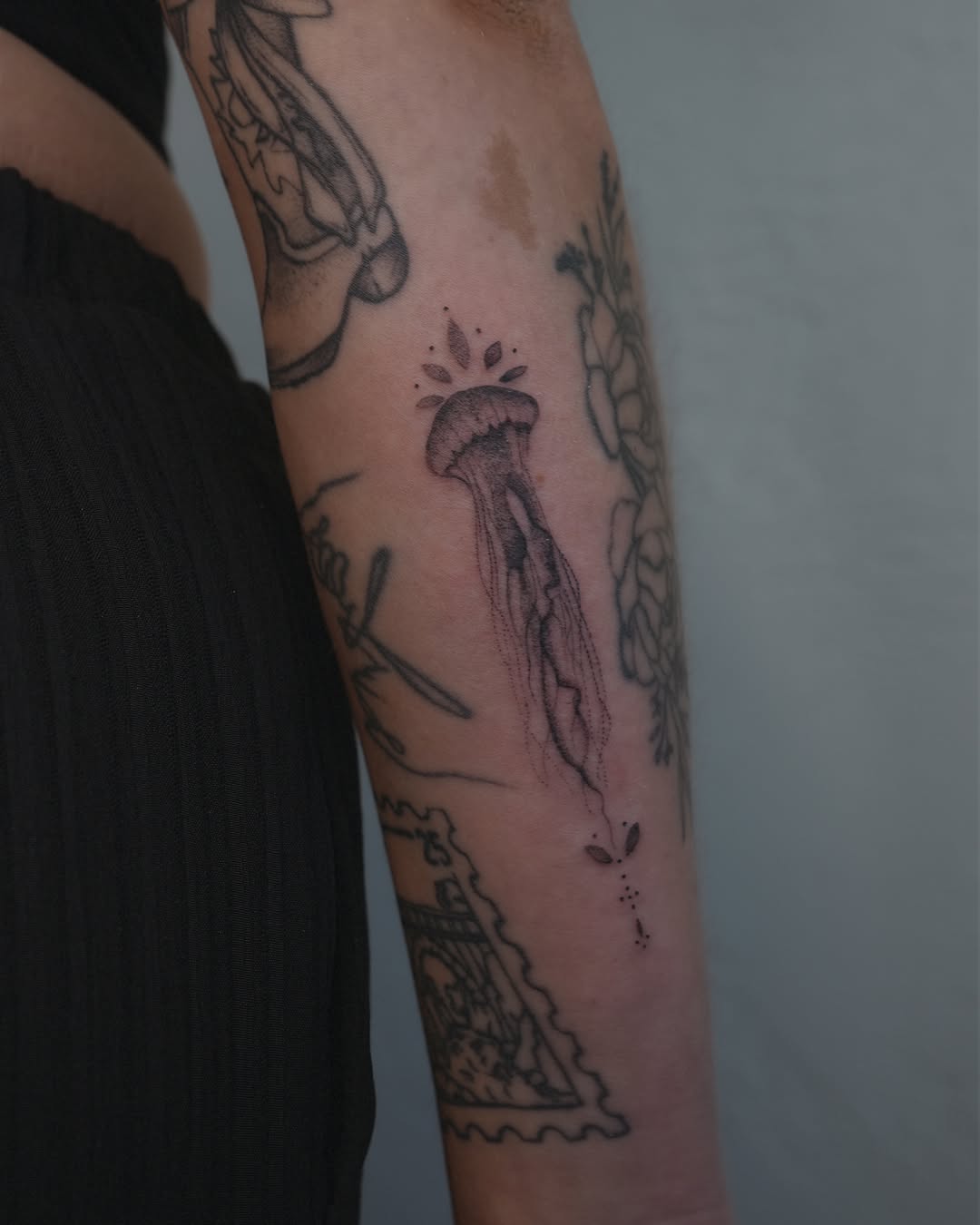 Tattoo by @burningrebelliontattoo — fine_line, dotwork
