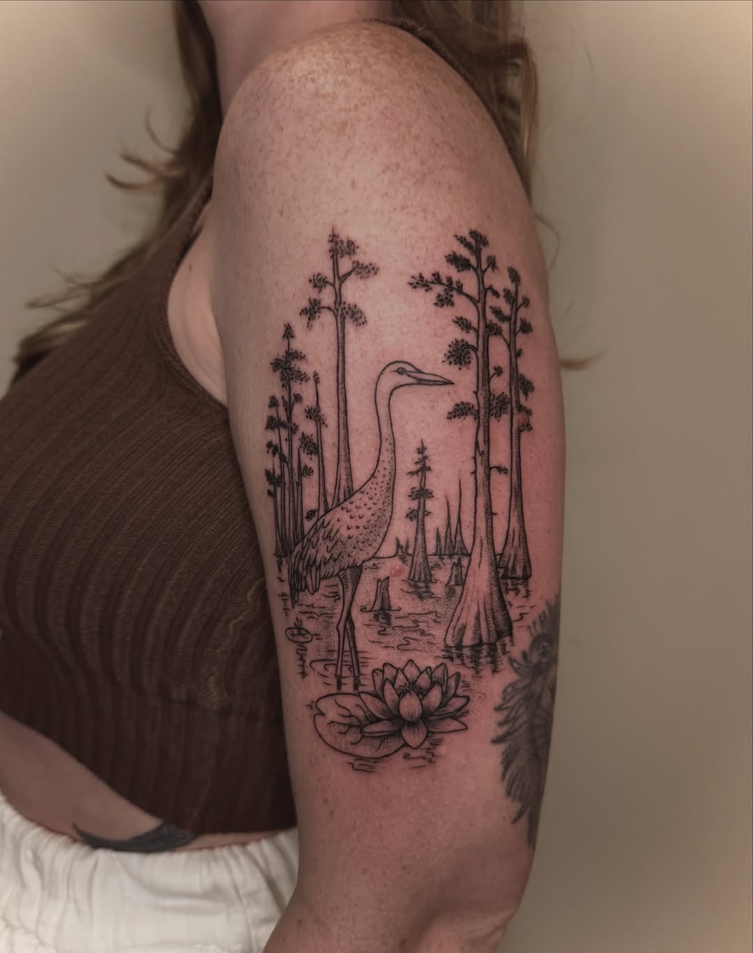 Tattoo by @katelumos — illustrative, black_and_grey