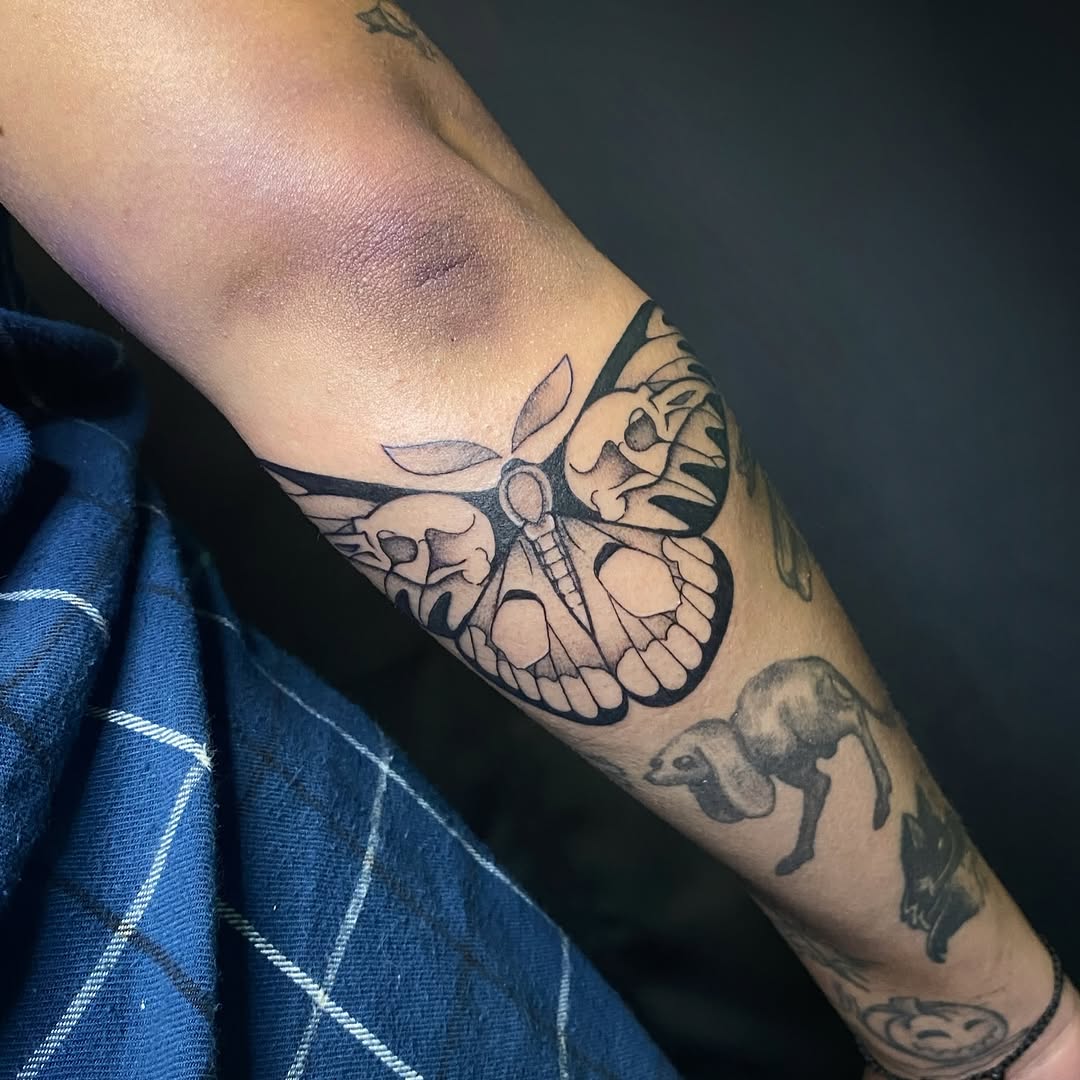 Tattoo by @gentledeviltattoo — black_and_grey, dark_realism