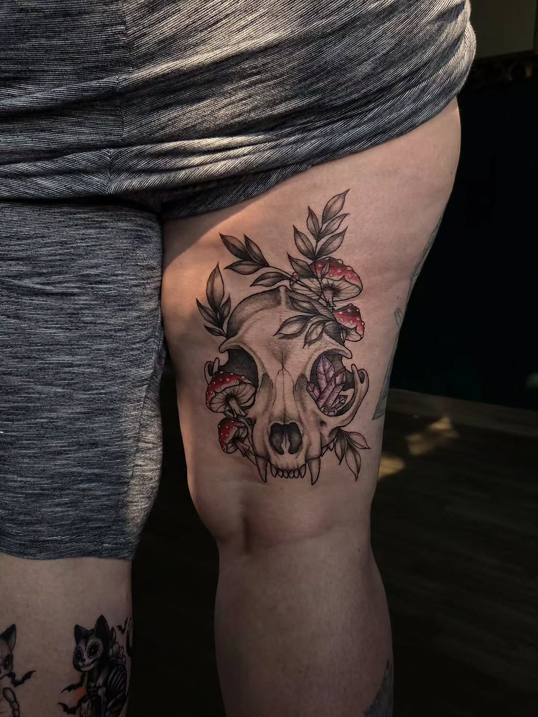 Tattoo by @grimz.ink — dark_realism, dotwork