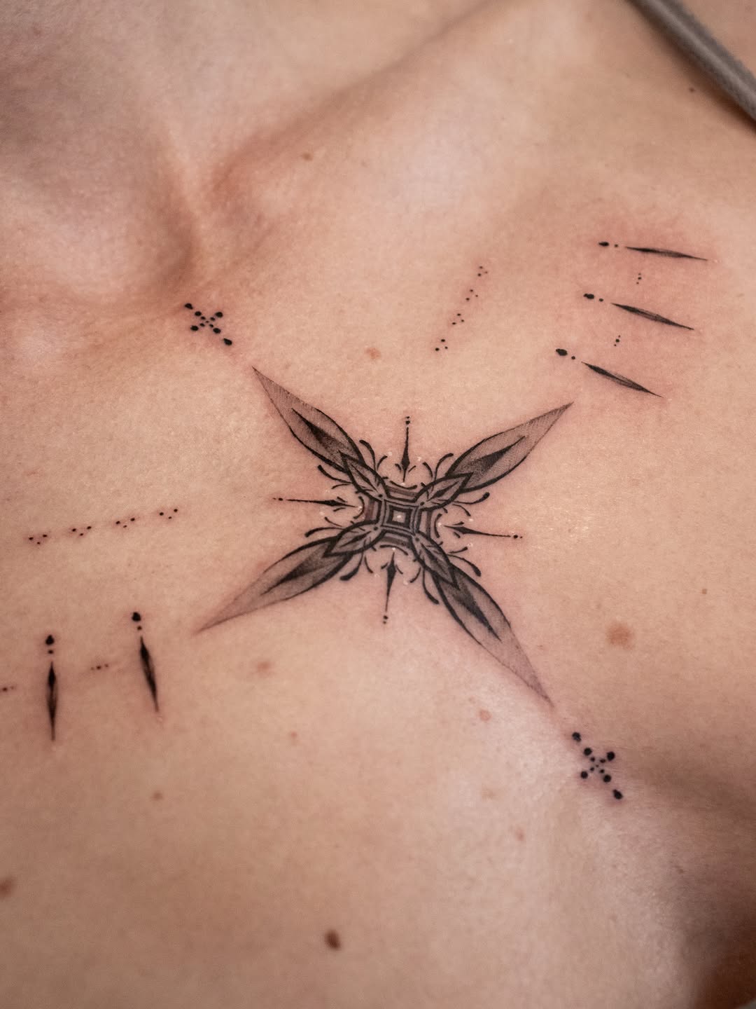Tattoo by @sil_ornament โ fine_line, geometric
