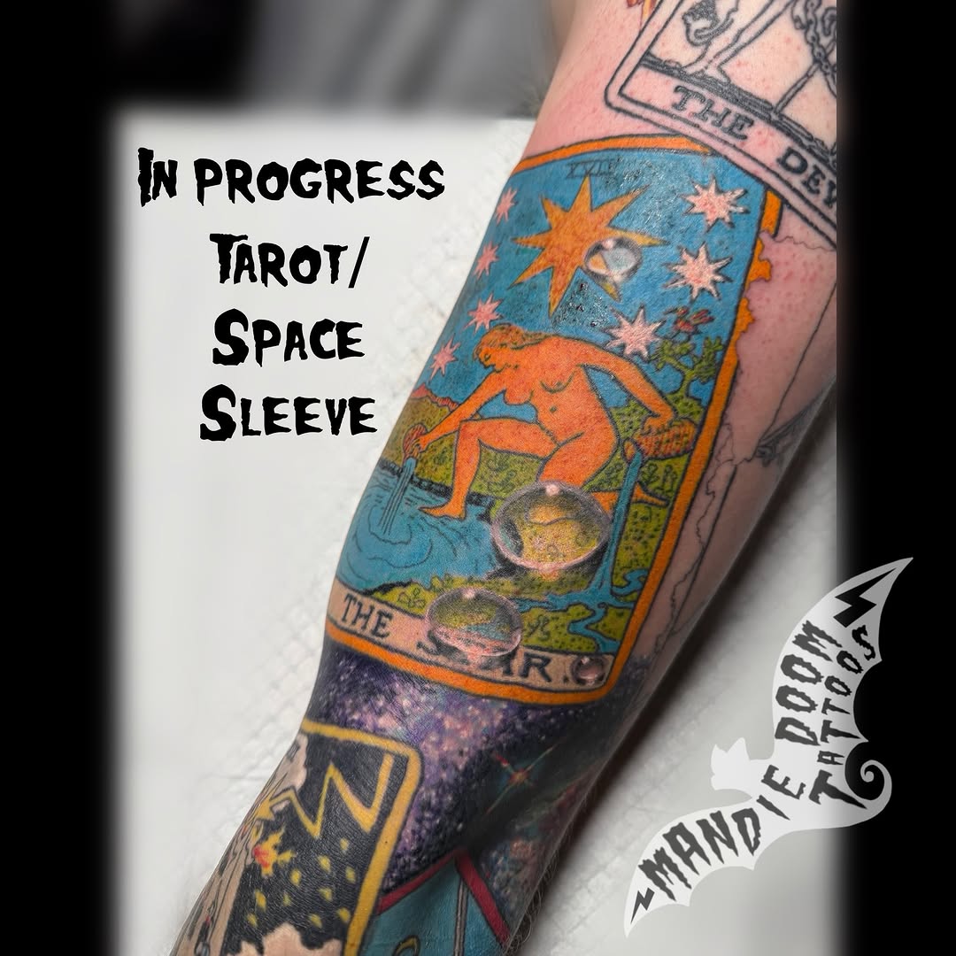 Tattoo by @mandiedoomtattoos — realism, trash_polka