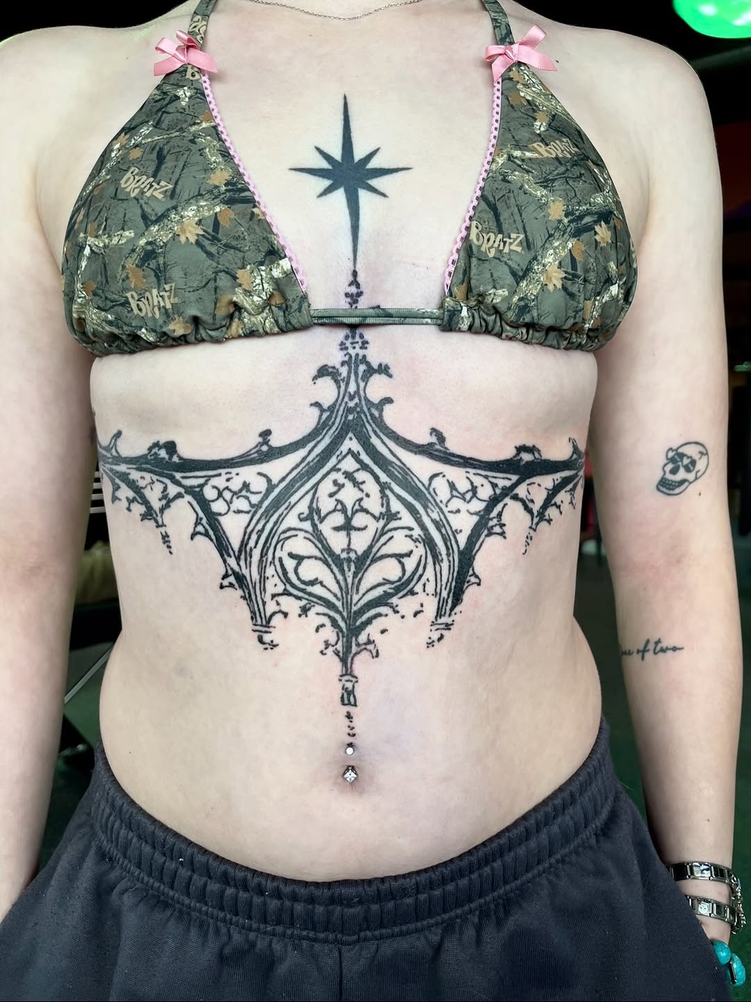 Tattoo by @inkedcherub — blackwork, ornamental