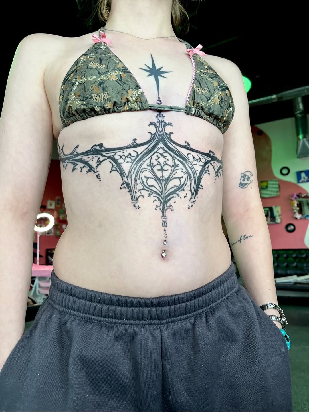 Tattoo by @inkedcherub — ornamental, black_and_grey