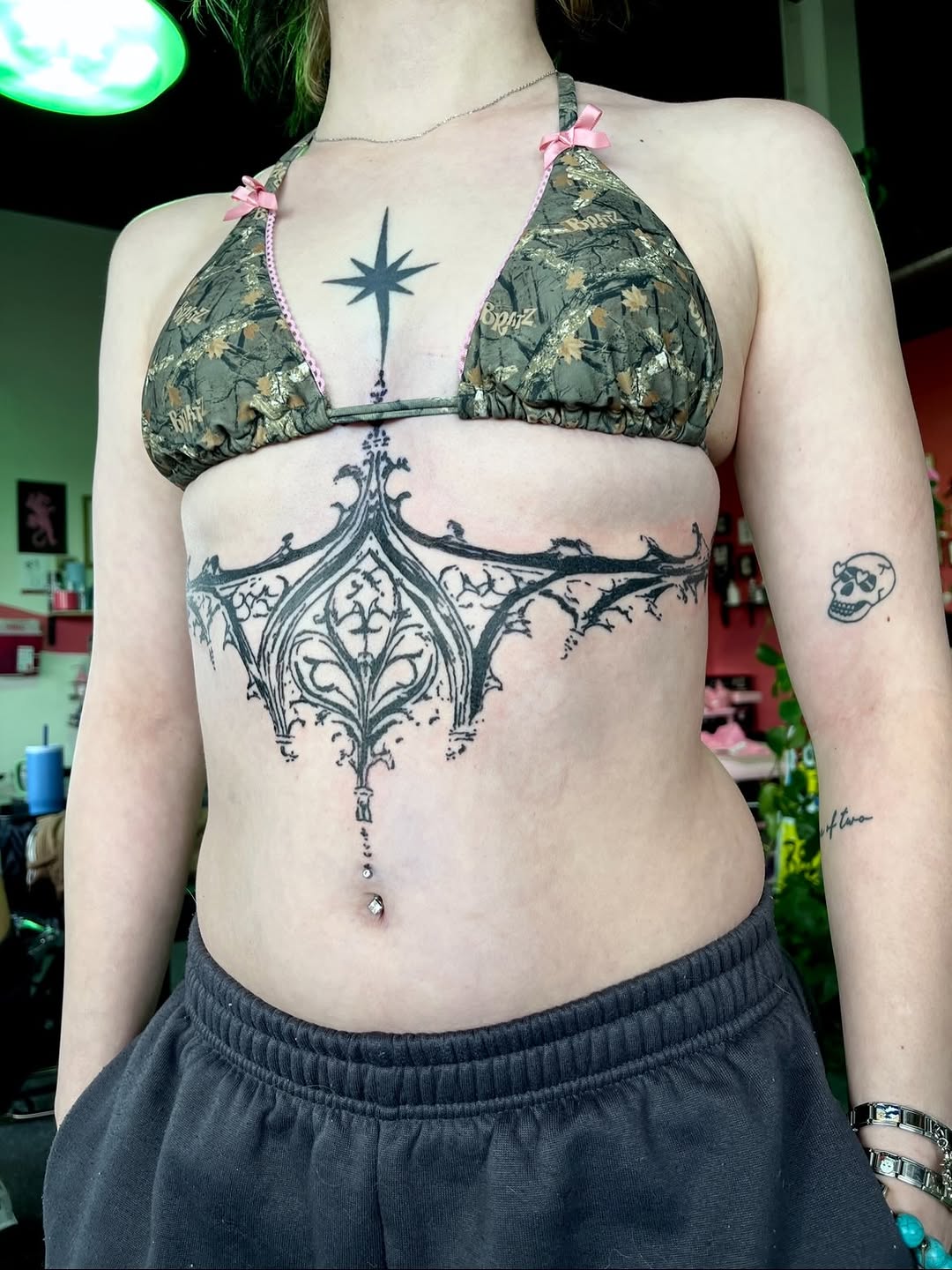 Tattoo by @inkedcherub — blackwork, ornamental