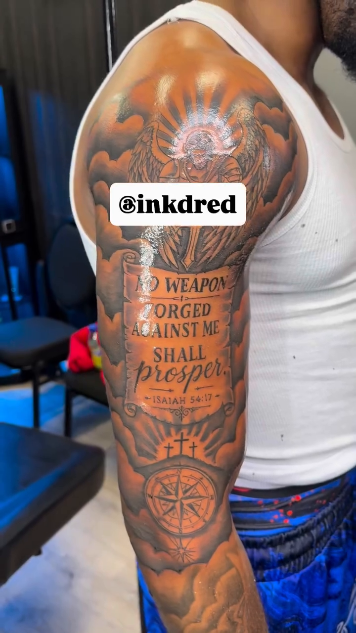 Tattoo by @inkdred — black_and_grey, realism
