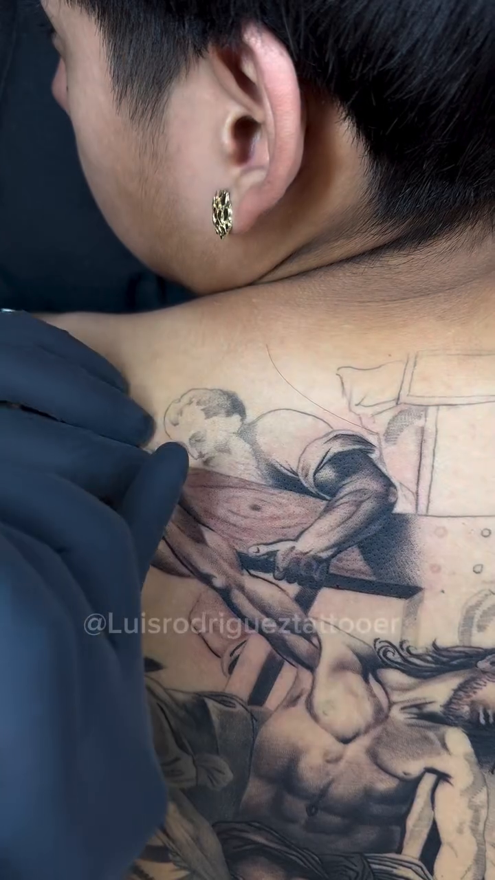 Tattoo by @luisrodrigueztattooer — realism, black_and_grey