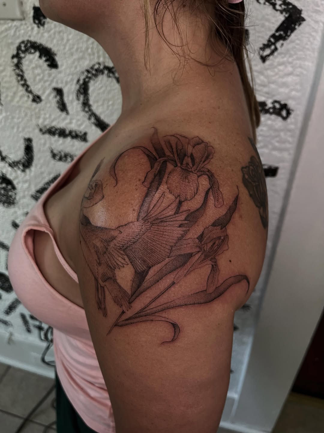 Tattoo by @ovarydose — black_and_grey, realism