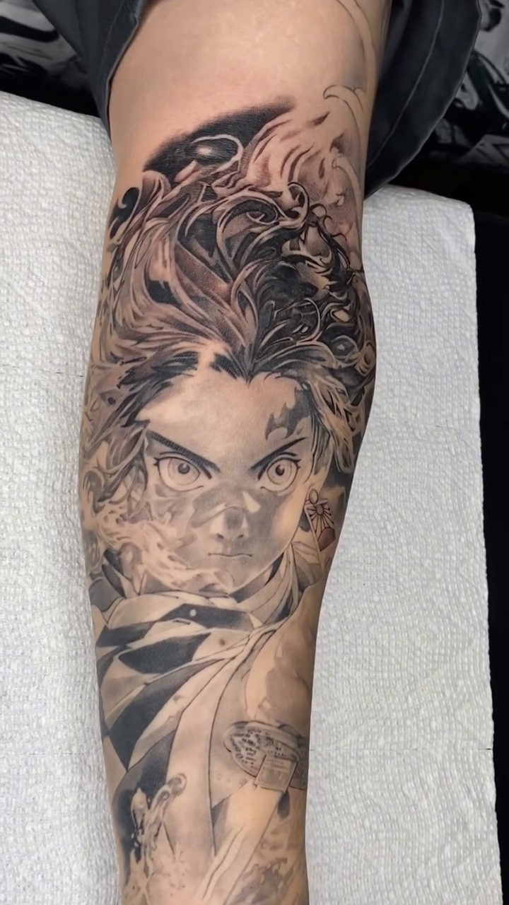 Tattoo by @brawdertattoo — realism, black_and_grey