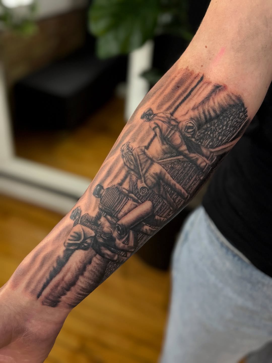 Tattoo by @inkofmine_byleo — realism, black_and_grey