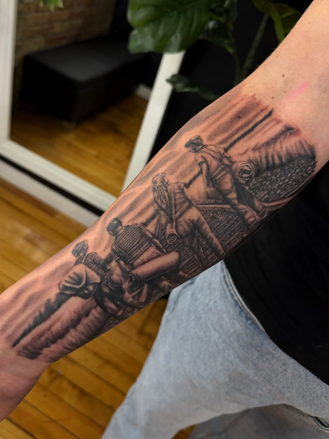 Tattoo by @inkofmine_byleo — realism, black_and_grey