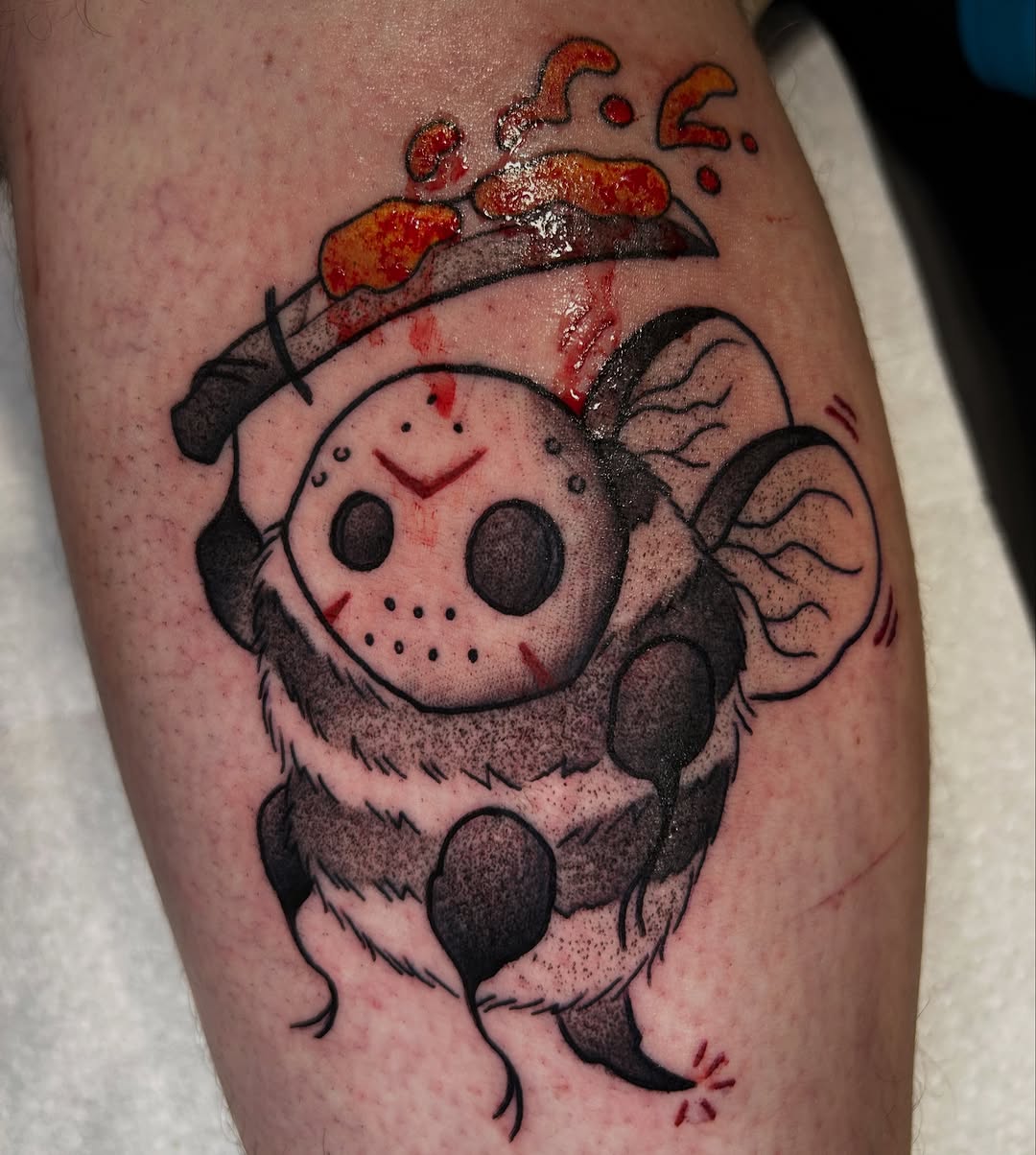 Tattoo by @skeletonkeytattoos — new_school, black_and_grey
