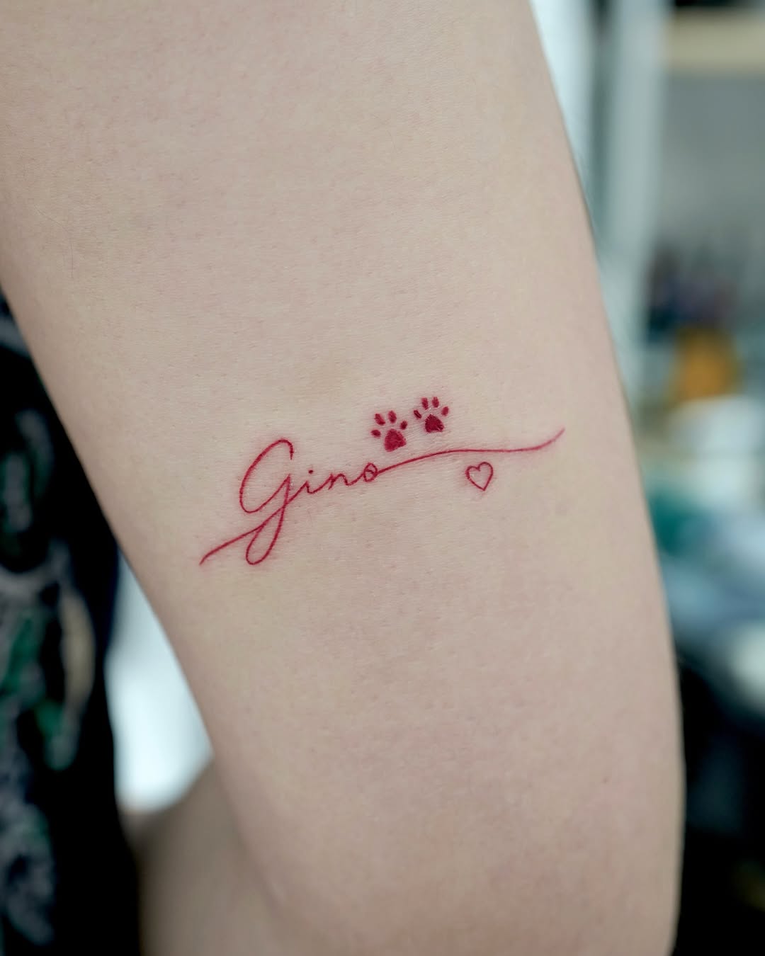 Tattoo by @ink.danu โ lettering_script, fine_line