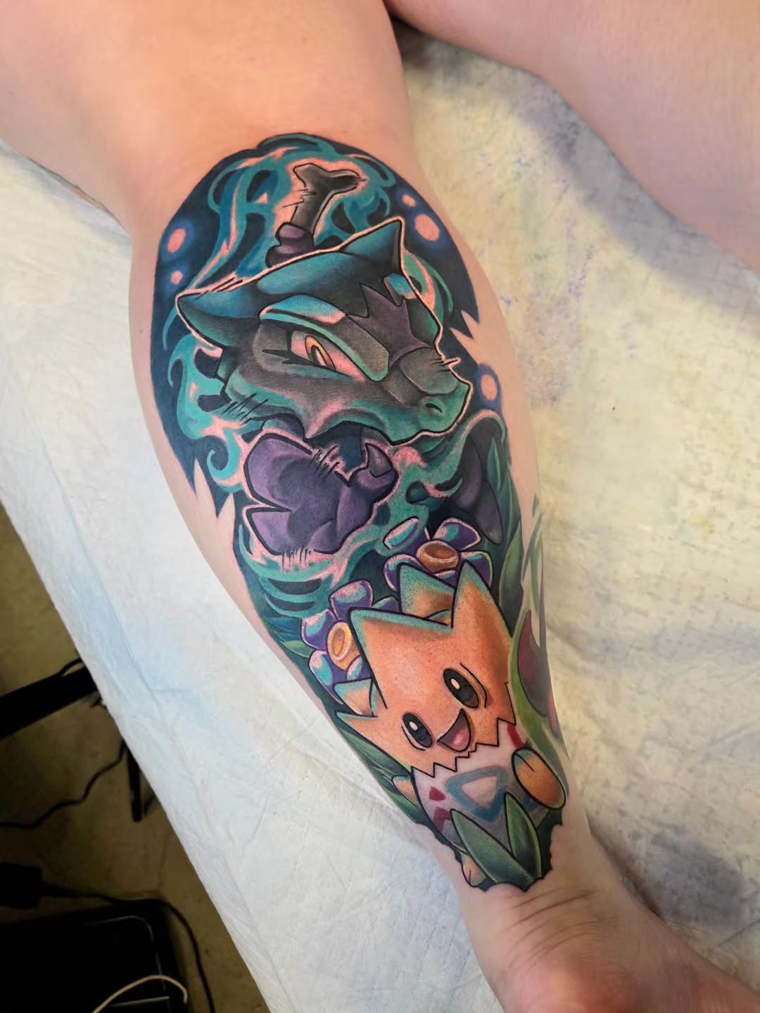 Tattoo by @tylerjewetttattoos — new_school, anime