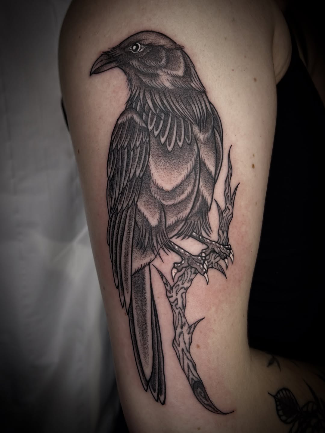 Tattoo by @courtneylloydtattoos — black_and_grey, realism