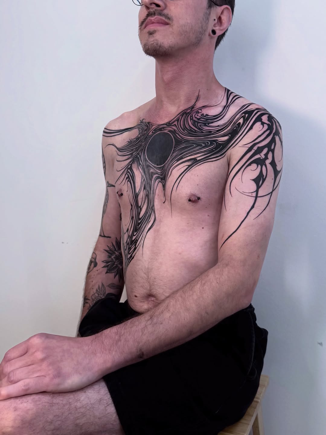 Tattoo by @voldblk — blackwork, ornamental