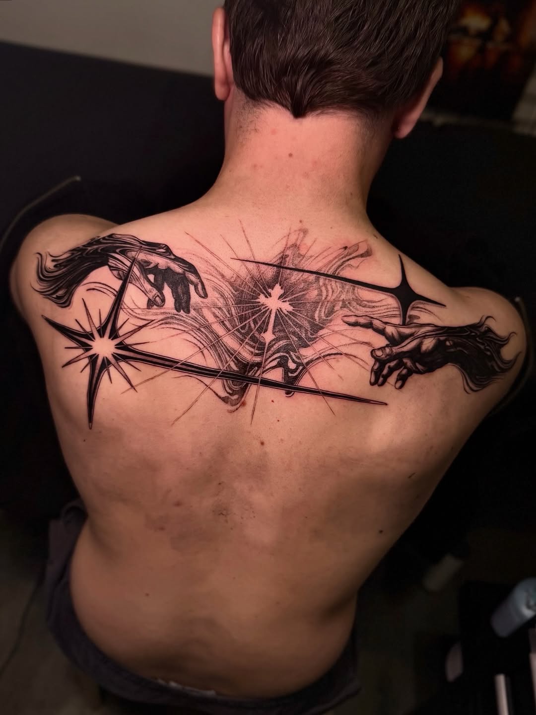 Tattoo by @voldblk — black_and_grey, trash_polka