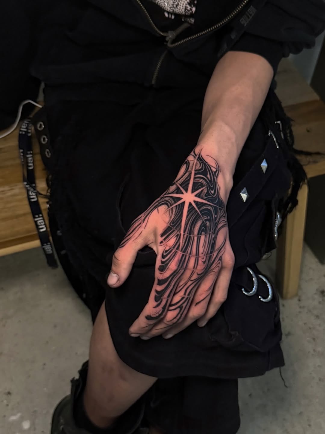 Tattoo by @voldblk — blackwork, ornamental