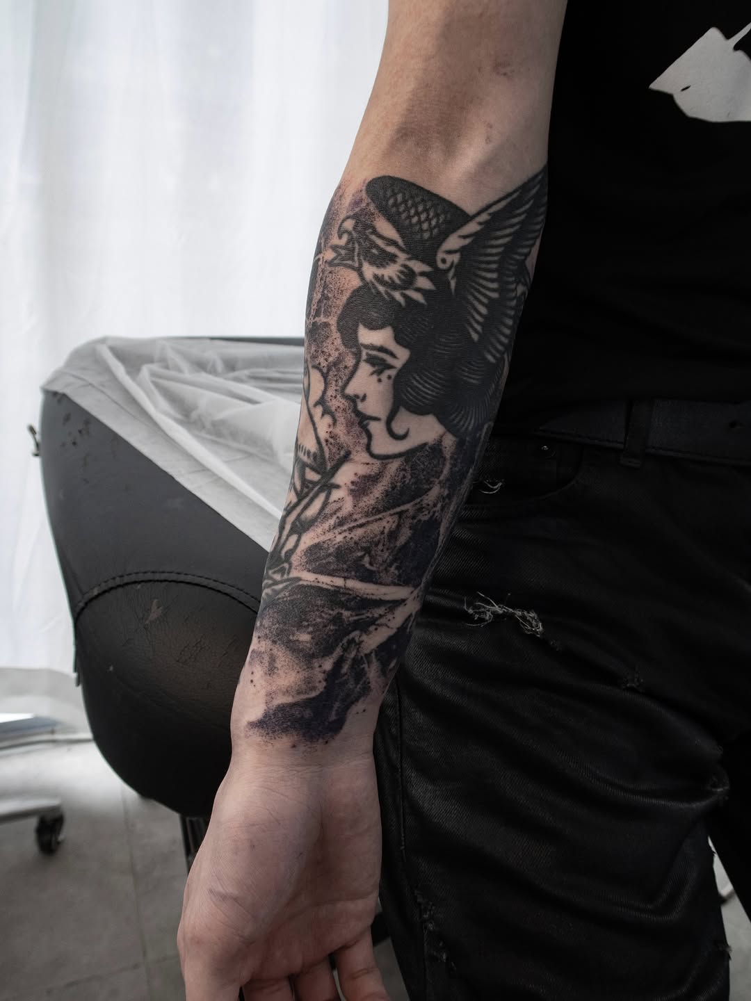 Tattoo by @9ti_________ — black_and_grey, realism