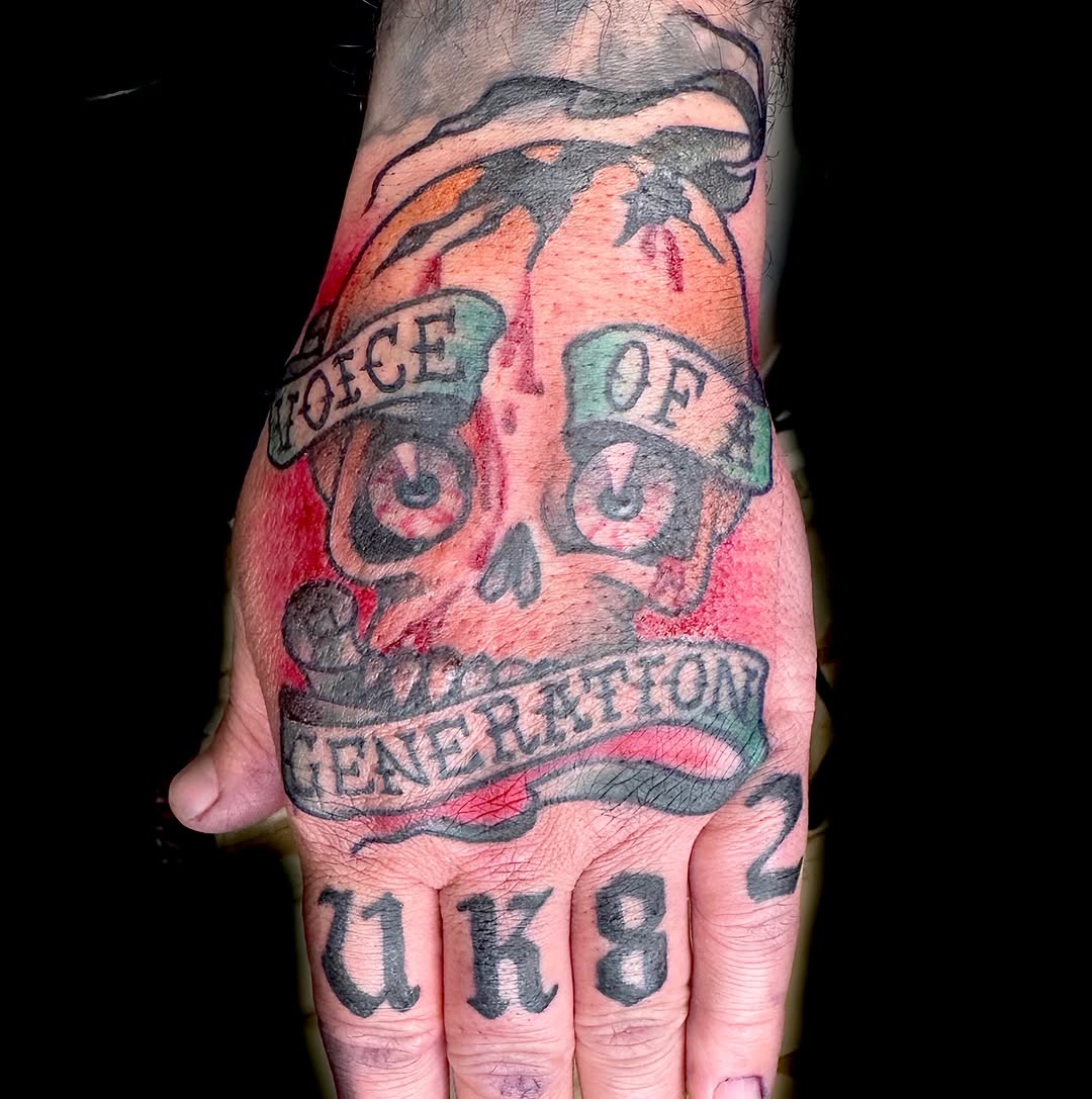 Tattoo by @tattoocoupdetat — american_traditional, lettering_script
