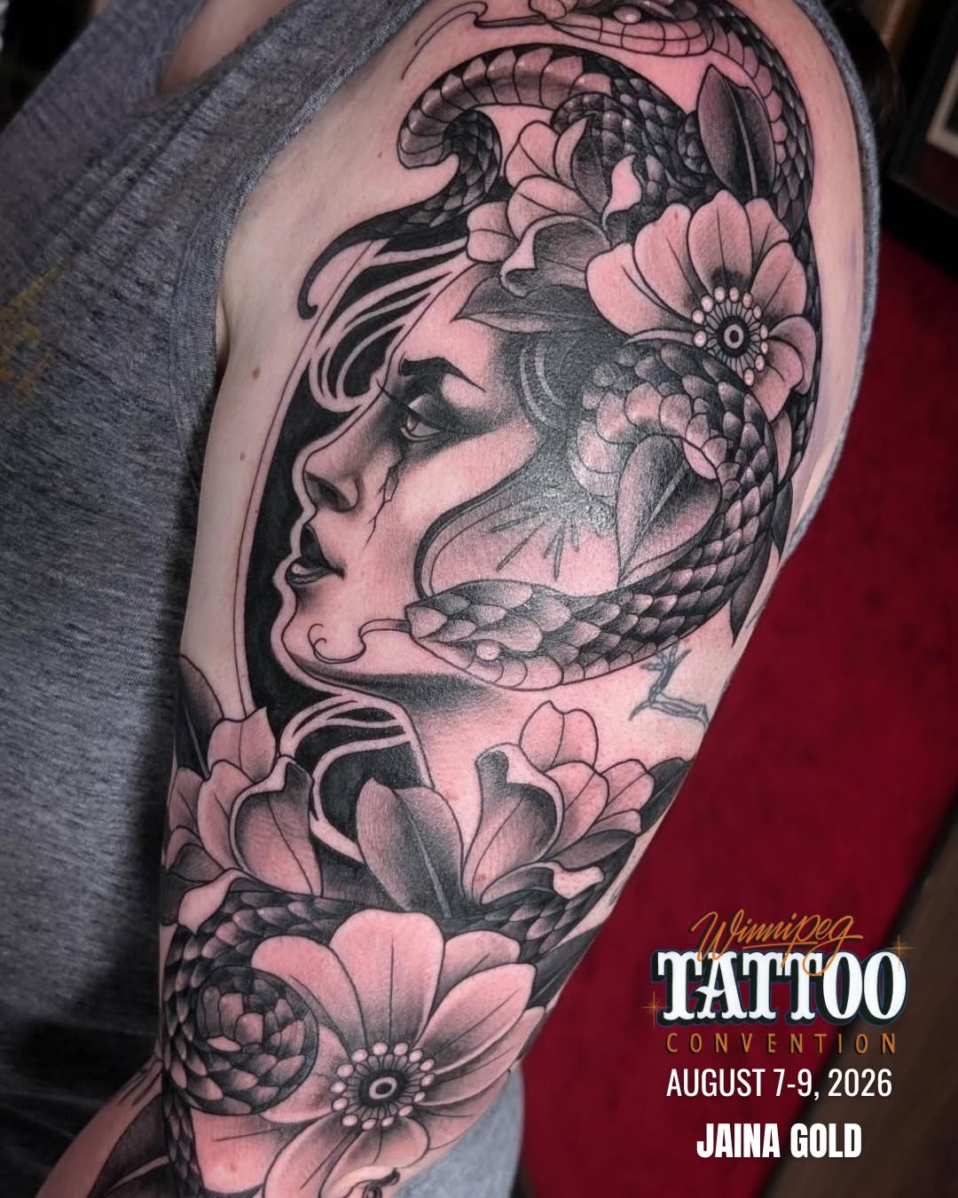 Tattoo by @jainagoldtattoos — black_and_grey, realism