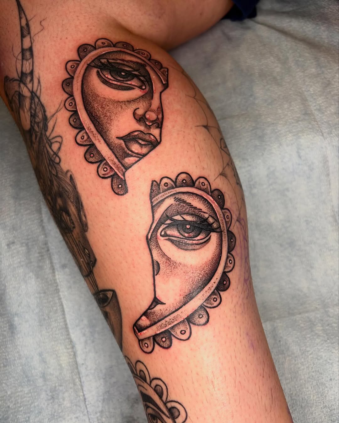 Tattoo by @tattoosbyemilyfalkowski — black_and_grey, chicano