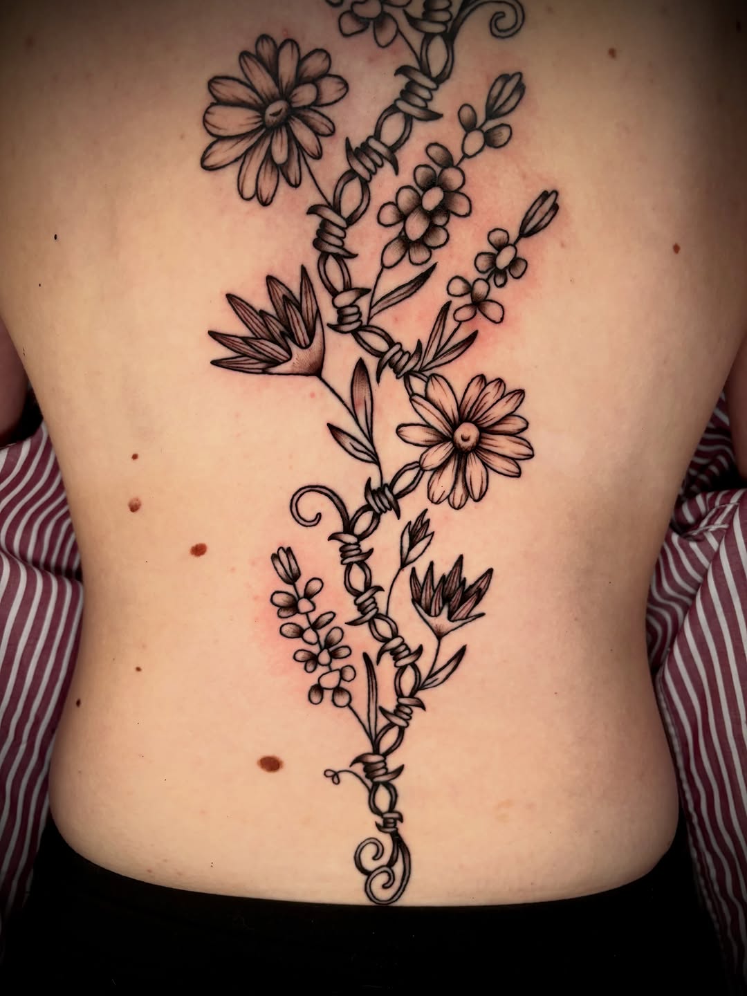 Tattoo by @erintpokes — fine_line, black_and_grey