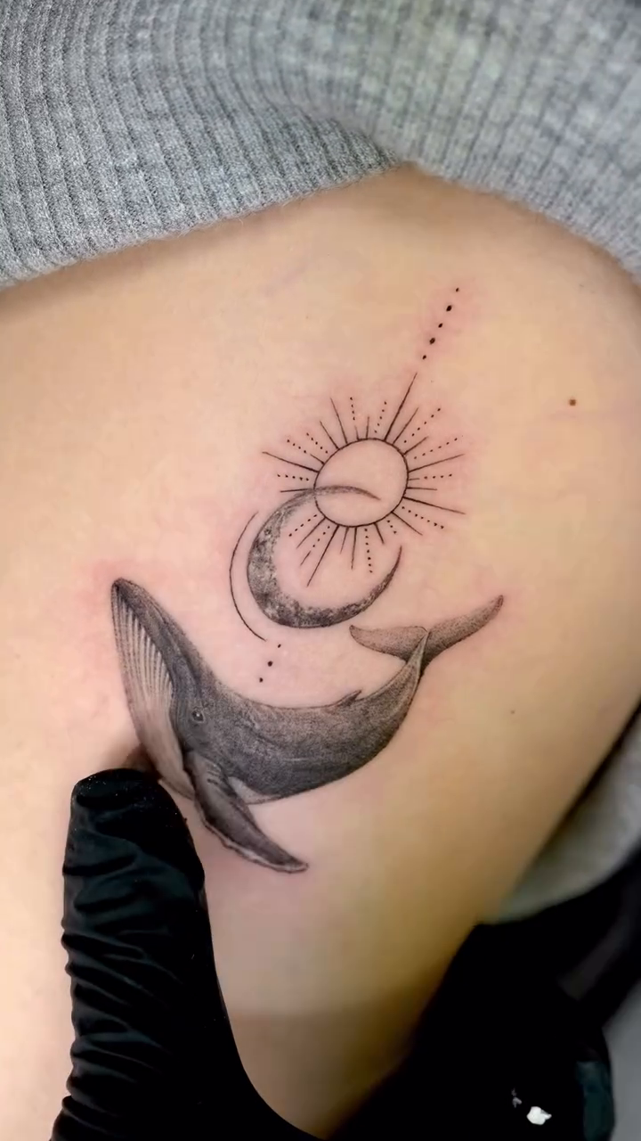 Tattoo by @tattooist_gaon — fine_line, black_and_grey
