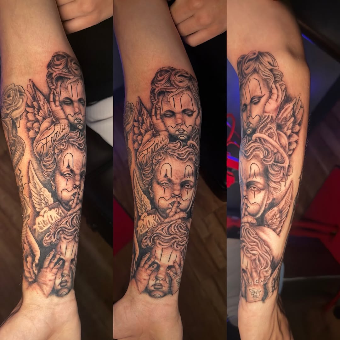 Tattoo by @jcs_mfin_ink_ — chicano, black_and_grey