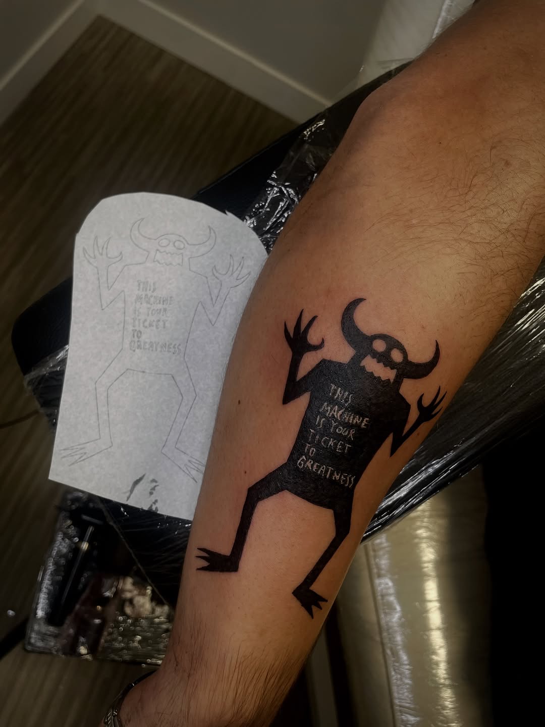 Tattoo by @redtideink — blackwork, lettering_script