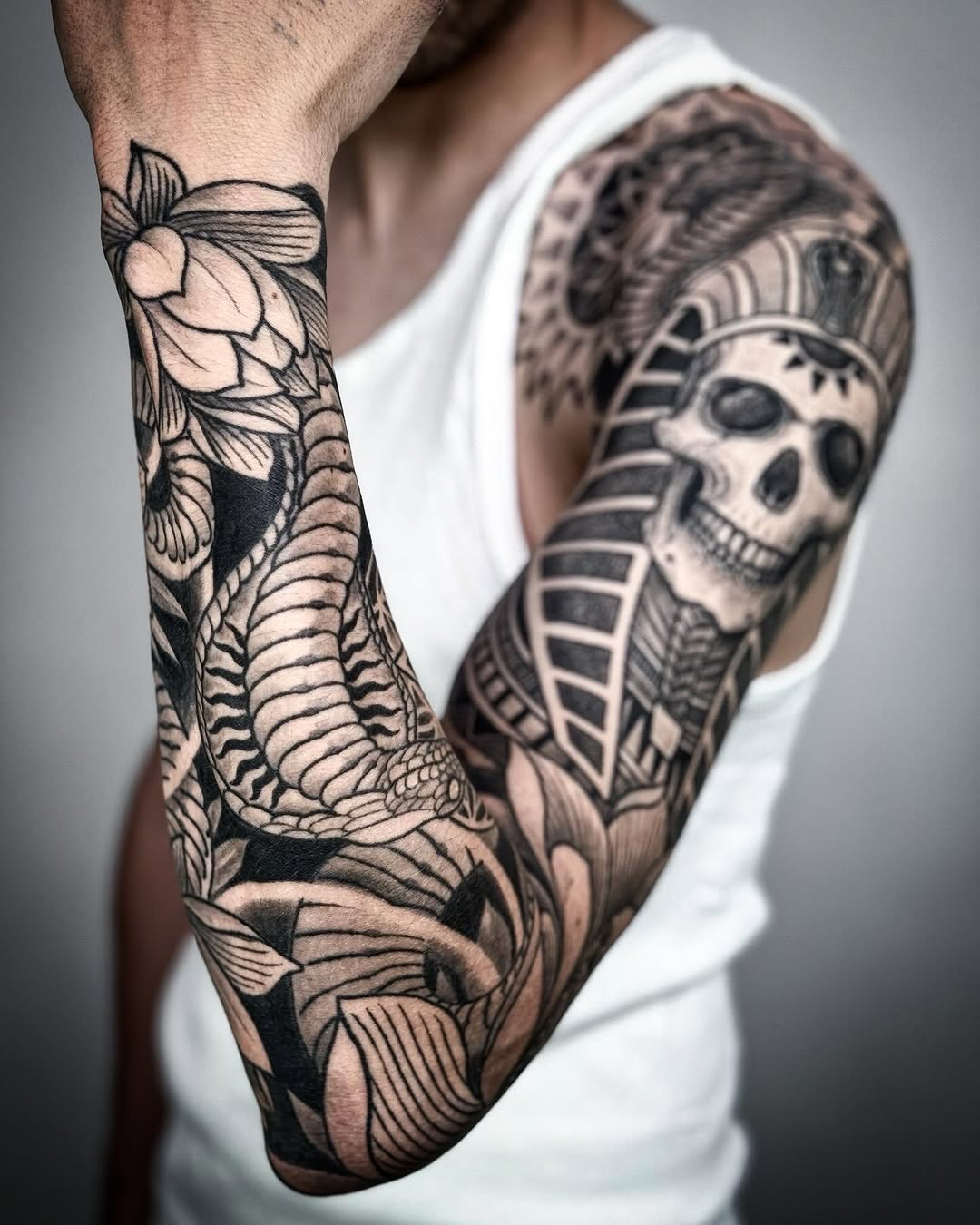 Tattoo by @ariesrhysing — black_and_grey, realism