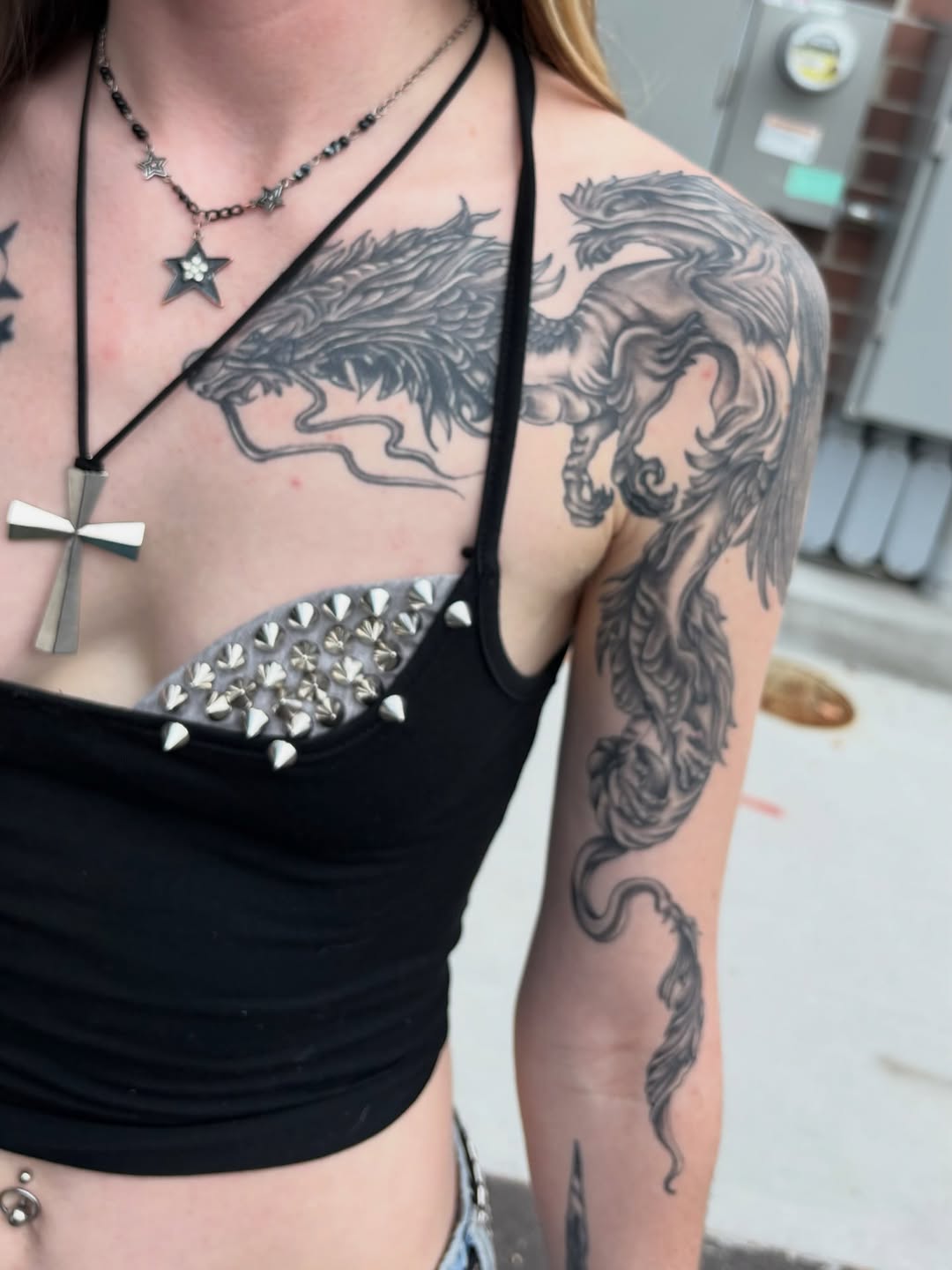 Tattoo by @meltrusty.taxtoos — black_and_grey, japanese_irezumi
