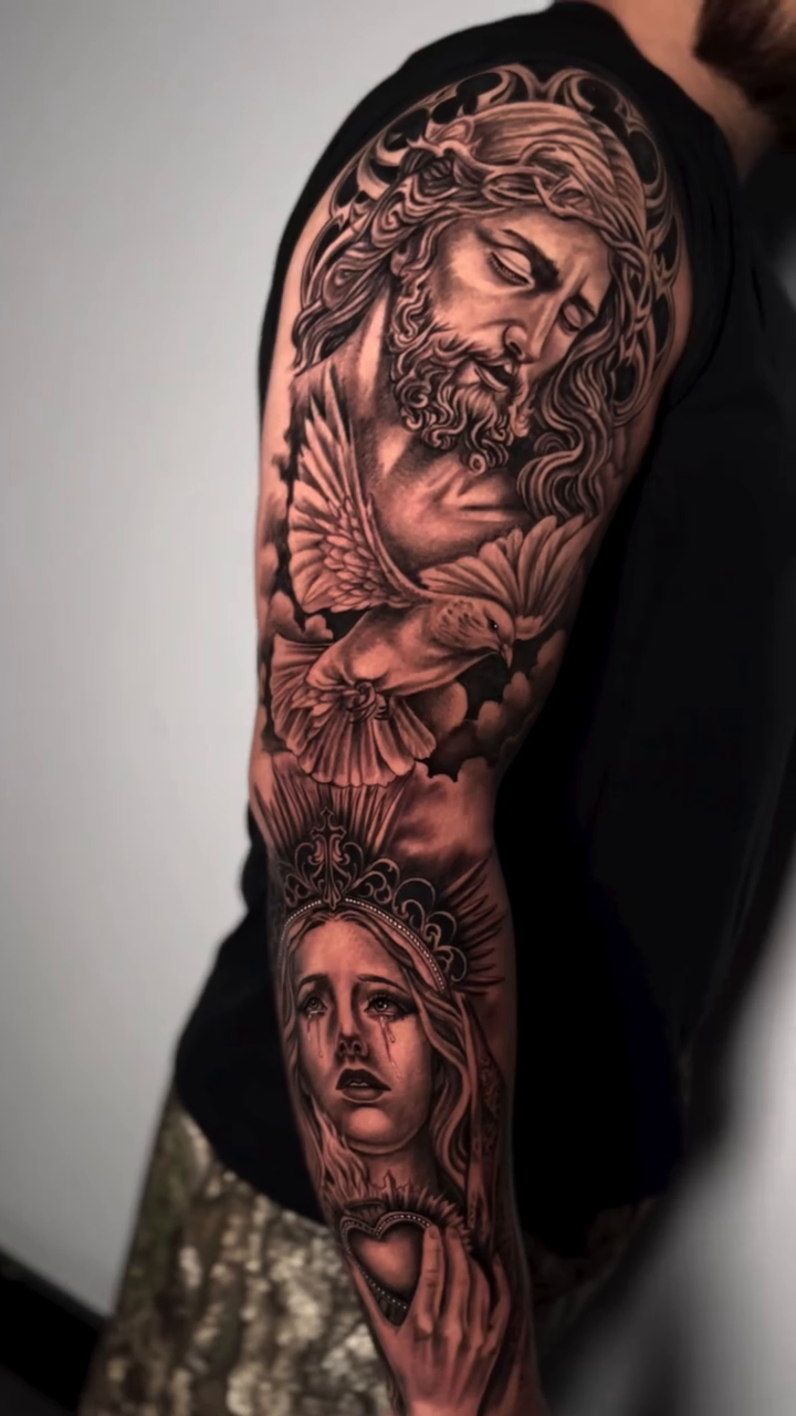 Tattoo by @davesancheztattooer — realism, black_and_grey