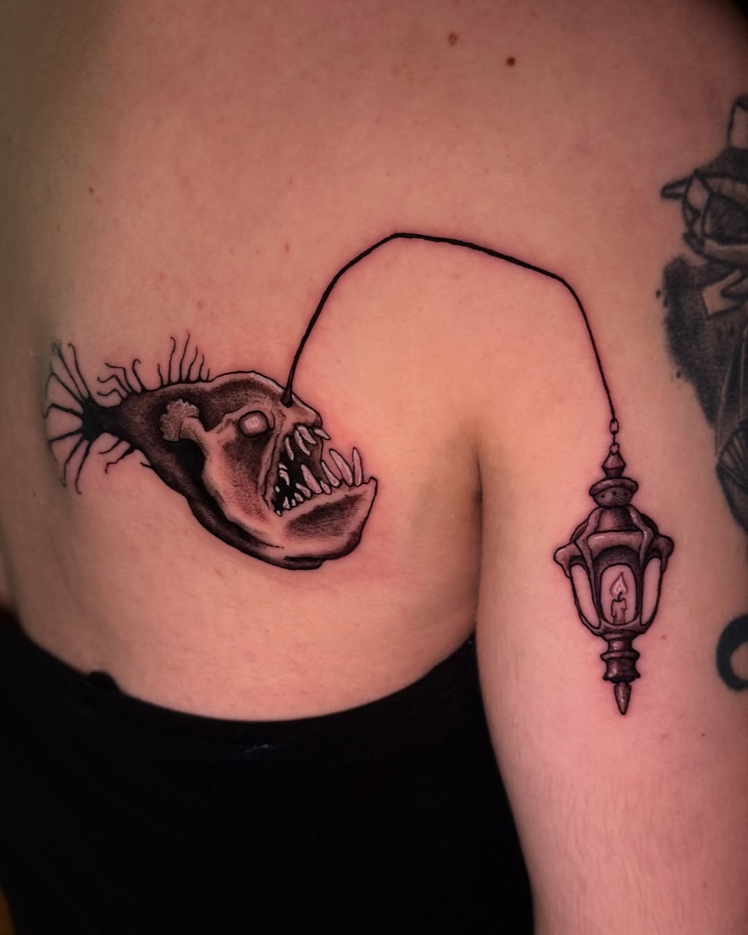 Tattoo by @patternfreak — black_and_grey, realism