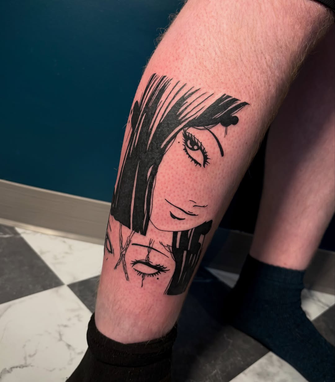 Tattoo by @houseofblackart — blackwork, illustrative