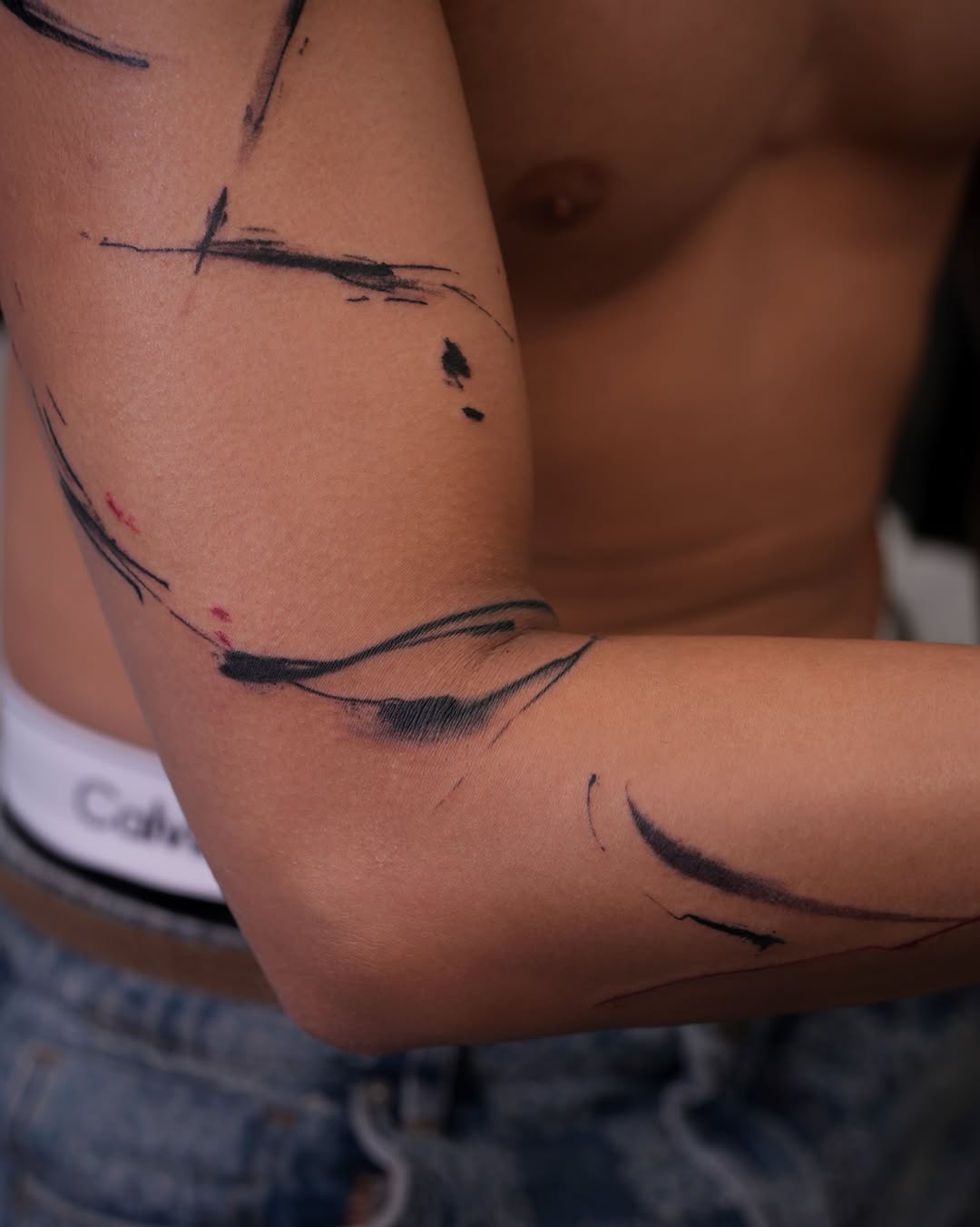 Tattoo by @m.tattooist.iv — blackwork, trash_polka