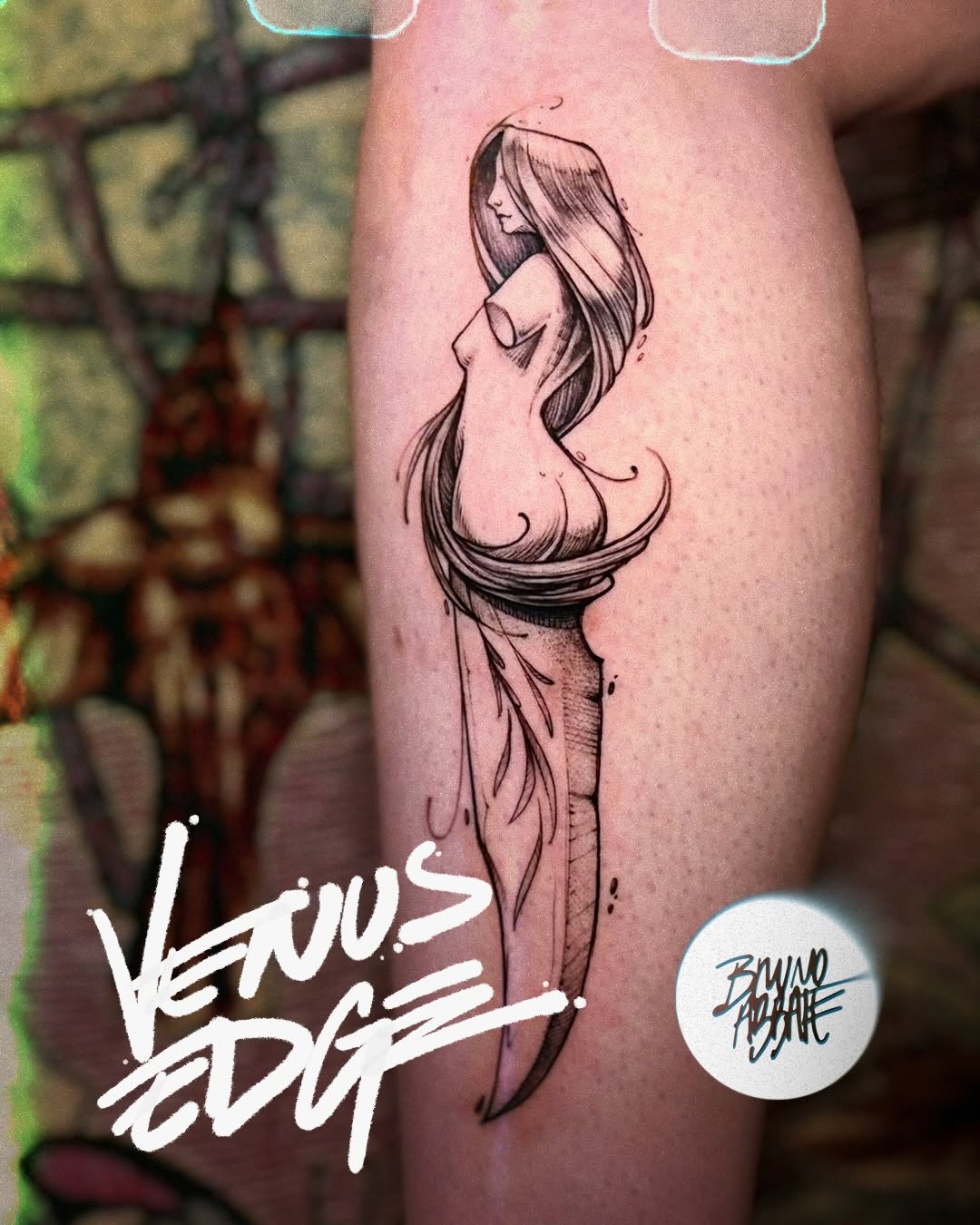 Tattoo by @brunoabbate.art — illustrative, black_and_grey