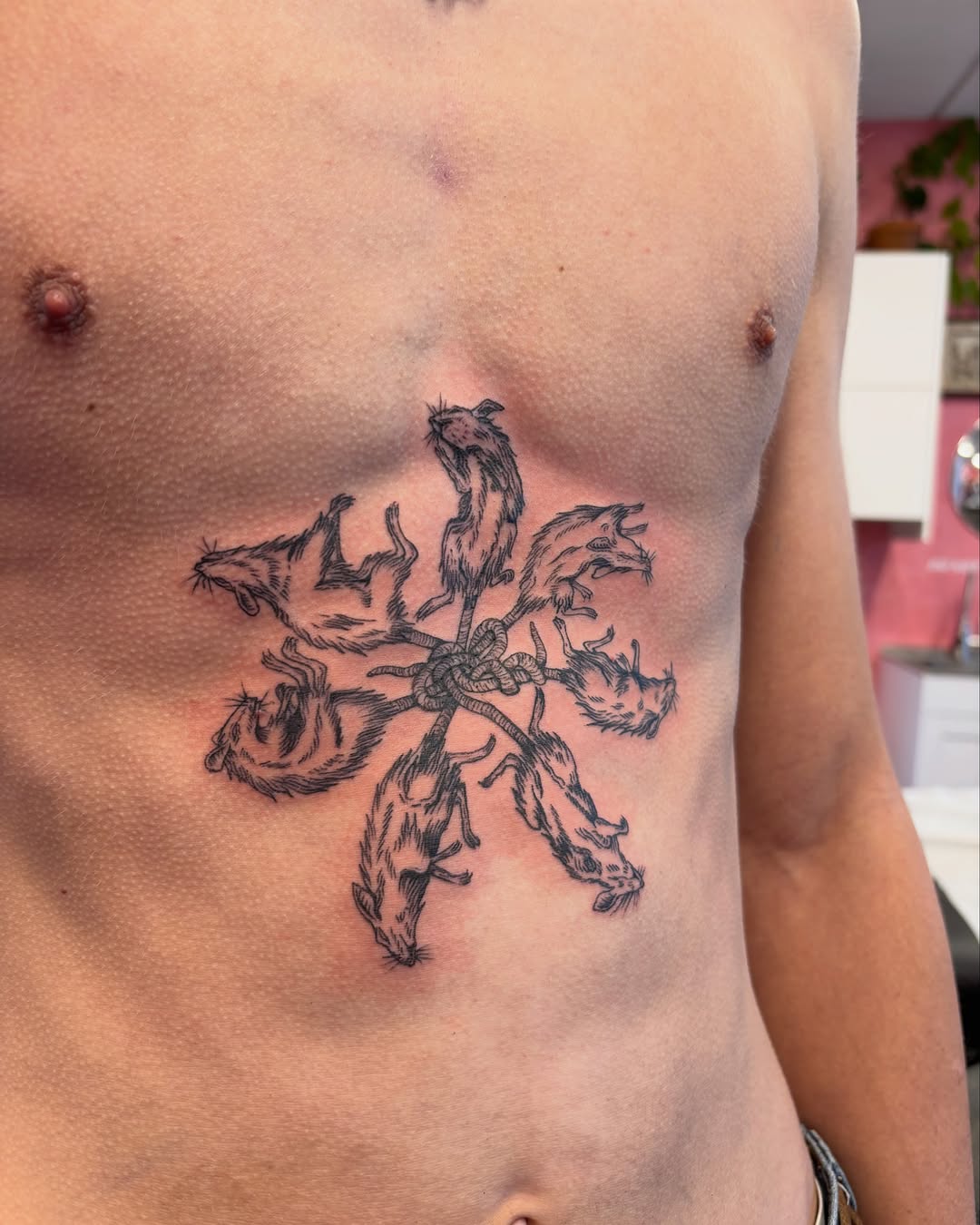 Tattoo by @tattoos4freaks — illustrative, black_and_grey
