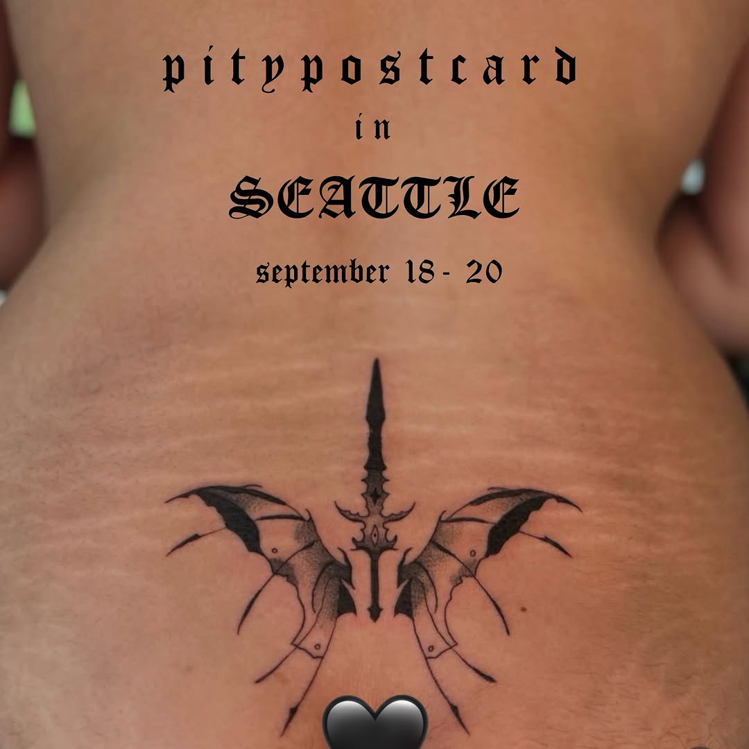 Tattoo by @pitypostcard โ blackwork, dotwork