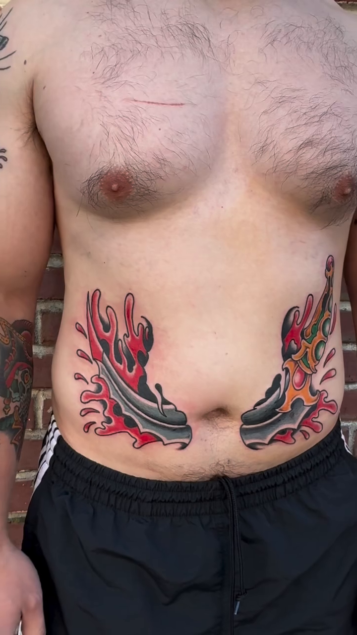 Tattoo by @thepinkmanther — american_traditional