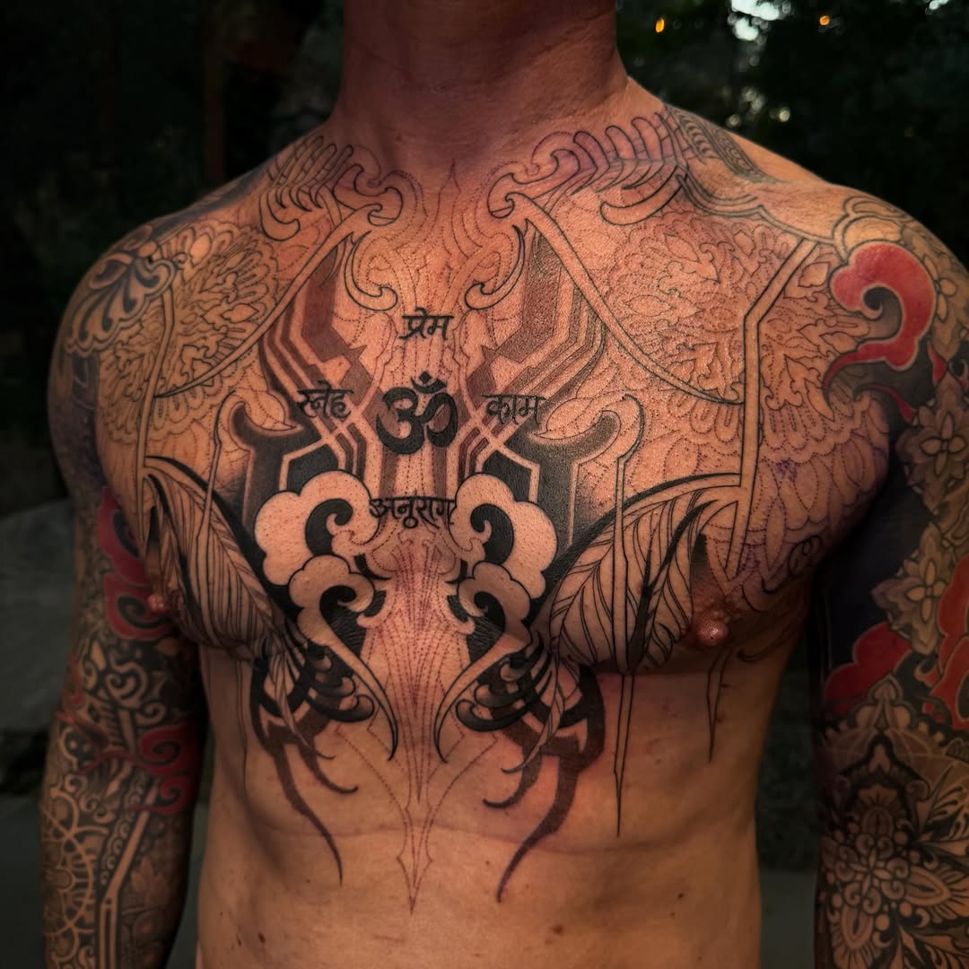 Tattoo by @iamnicholasblack — blackwork, ornamental