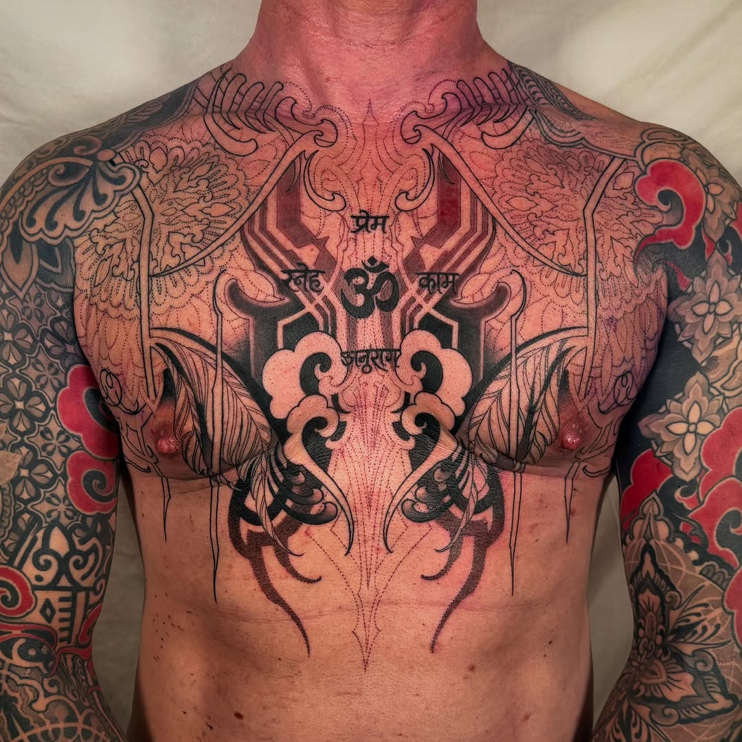Tattoo by @iamnicholasblack — blackwork, ornamental