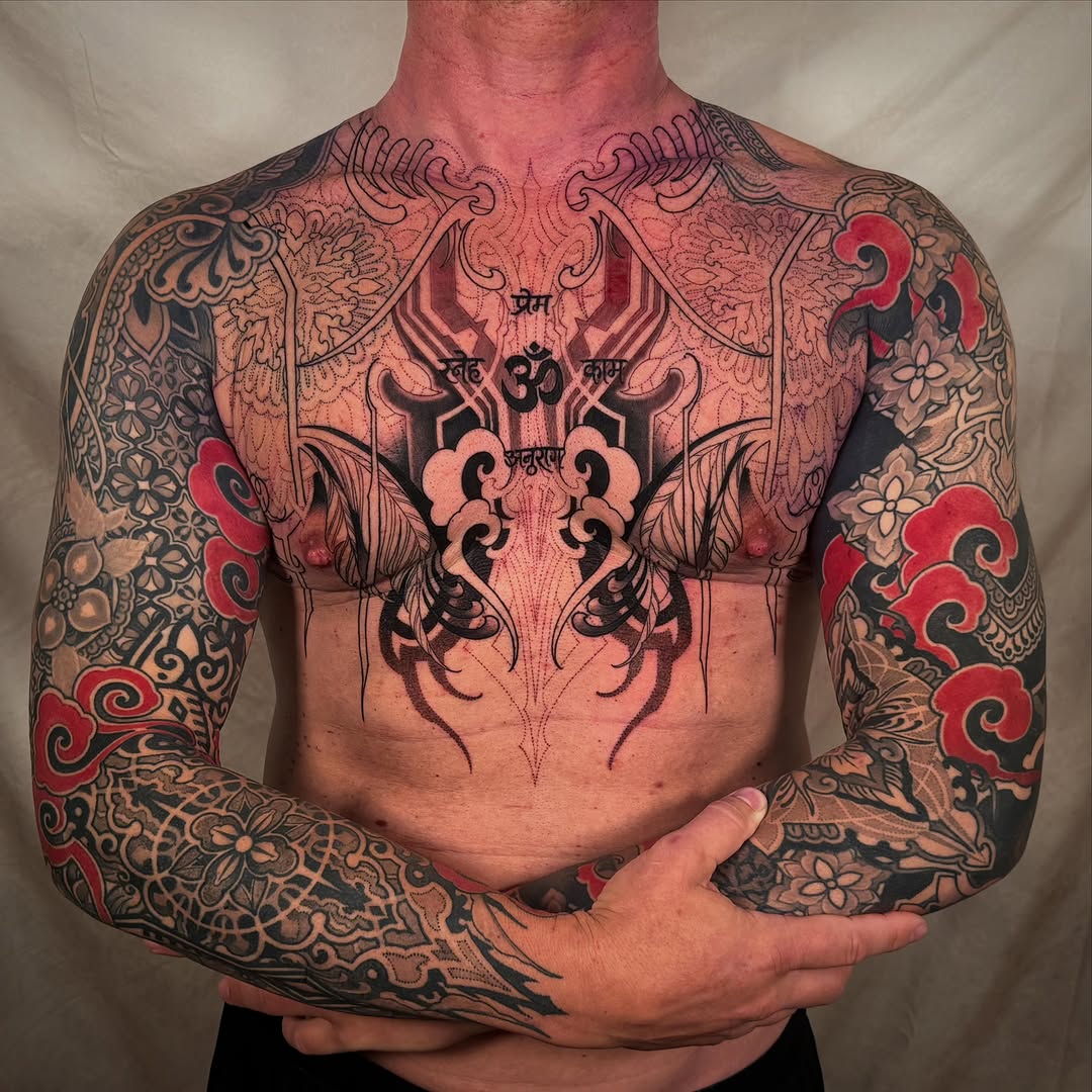 Tattoo by @iamnicholasblack — blackwork, ornamental